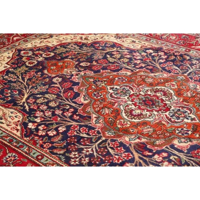 Textile Middle Eastern Hand-Knotted Tabriz Rug For Sale - Image 7 of 11