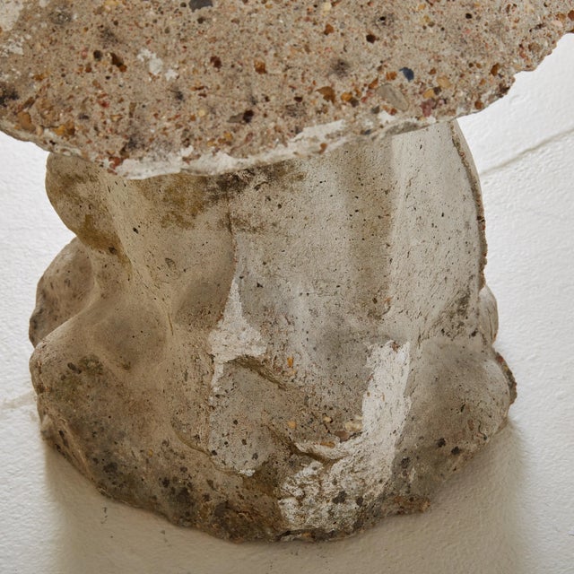 A 1960s French concrete mushroom stool or garden sculpture sourced in the South of France. This garden decor could be used...
