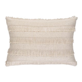 Schumacher Acadia Pillow 20" x 14" in Greige For Sale