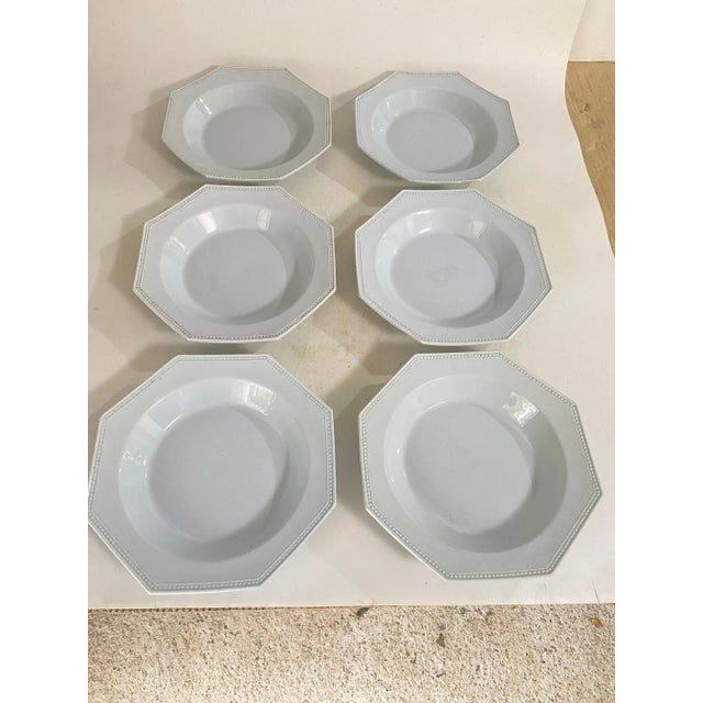 French Octagonal Earthenware Dishes, 1820, Set of 6 For Sale - Image 9 of 12