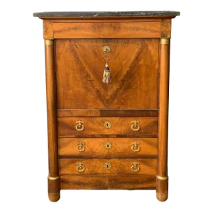 French Empire Mahogany Drop Front Secretary "Secrétaire à Abattant"