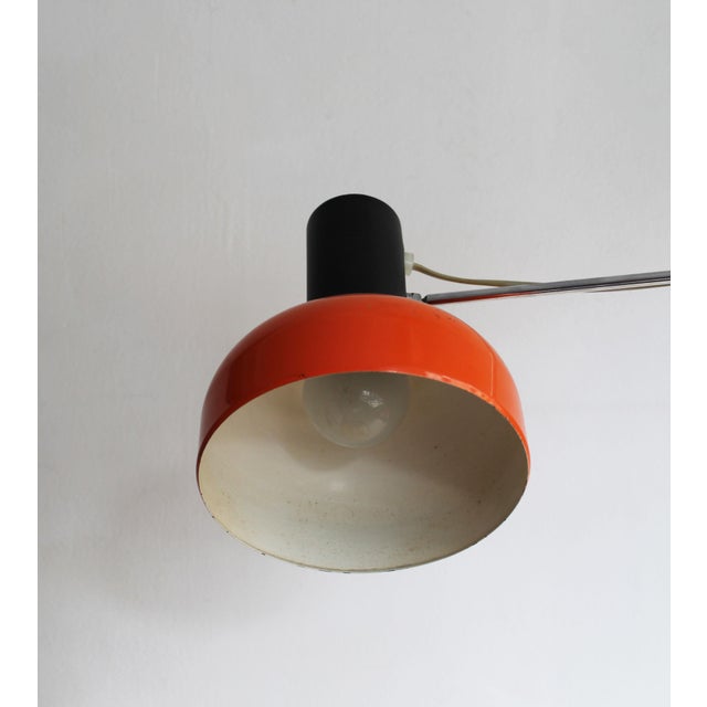 Adjustable Orange Clamp Desk Lamp by Napako, 1960s For Sale - Image 11 of 15