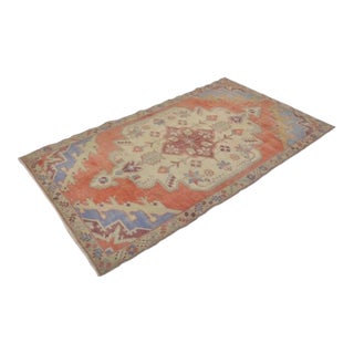 Oushak Floral Handknotted Rug For Sale