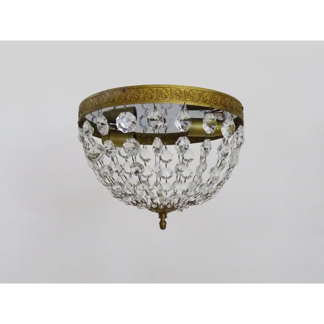 Vintage Two-Light Crown-Shaped Ceiling Light, 1960s For Sale - Image 3 of 7