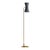 Gable Floor Lamp, Antique Natural Brass with Storm Blue Shade For Sale In Detroit - Image 6 of 6