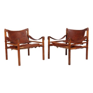 Safari Chairs Model Scirocco attributed to Arne Norell, 1970s, Set of 2 For Sale