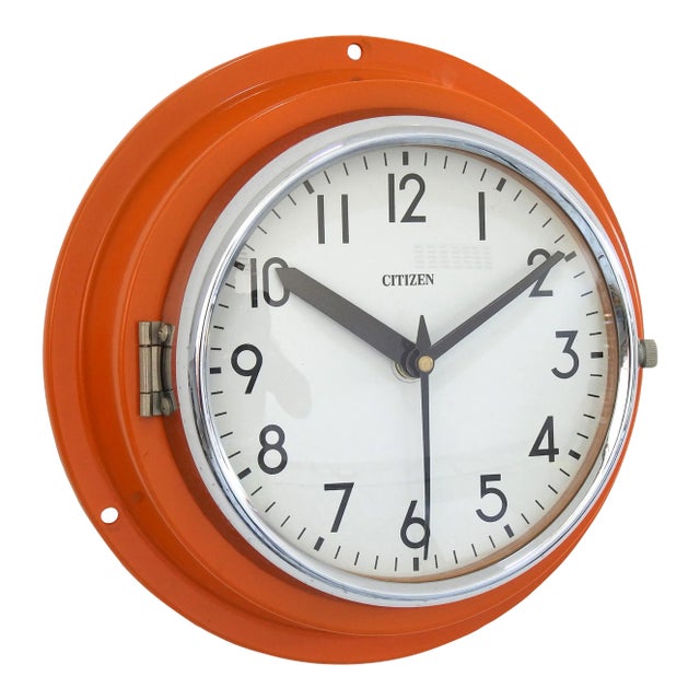 Marine Time Nautical Citizen Ship's Wall Clock, Japan For Sale