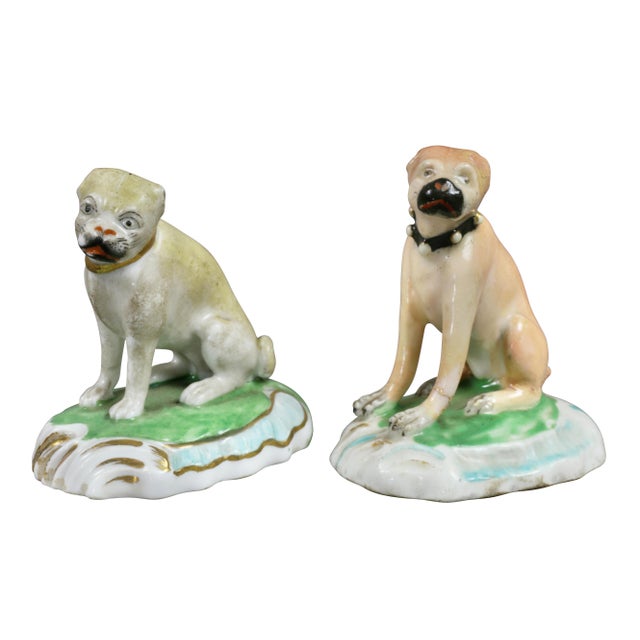 White Collection of Forty Two-Pottery and Porcelain Pug Dogs For Sale - Image 8 of 13