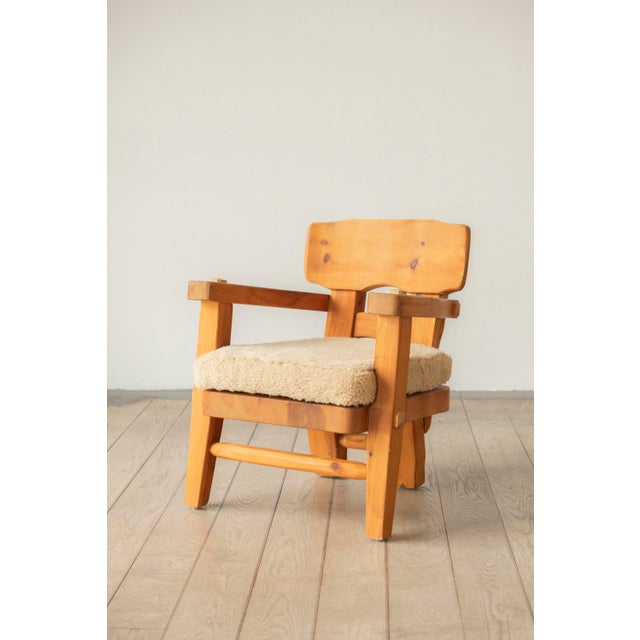 Pine Lounge Chairs by Stig Sandqvist, 1960s, Set of 2 For Sale - Image 3 of 8