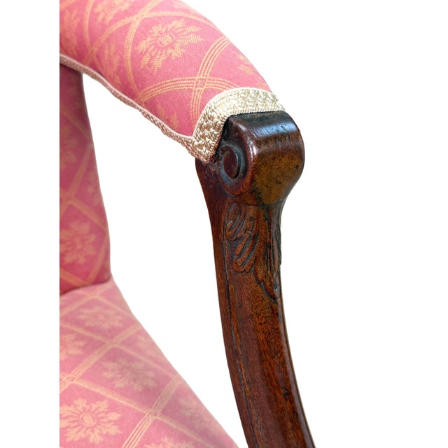 18th Century 18th Century Georgian Mahogany Gainsborough Library Armchair, 1760 For Sale - Image 5 of 13