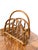 Boho Chic Vintage Natural Bamboo Wicker Magazine Rack in Coastal Boho Chic Style For Sale - Image 3 of 7