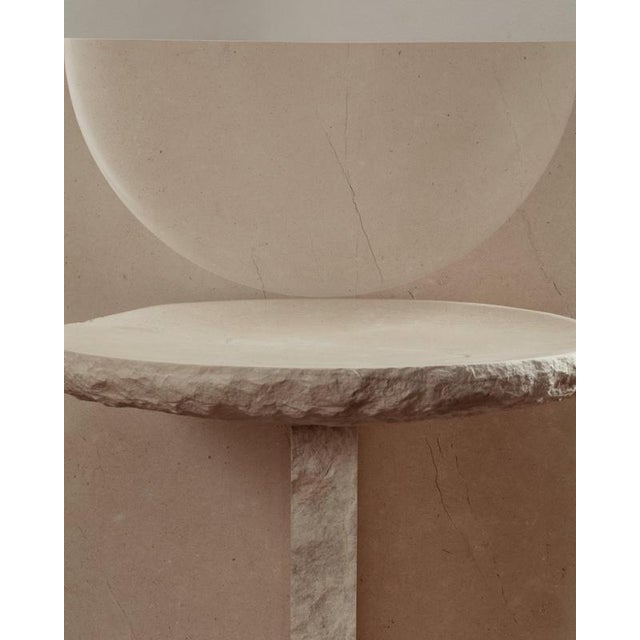 Stone Vaga Chair in Moleanos Limestone by Rosana Sousa For Sale - Image 7 of 9