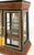 A Vintage Style Double Glass Mirrored Burl Curio Inlaid Marquetry Made in Italy For Sale In Los Angeles - Image 6 of 11