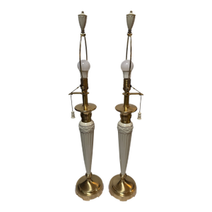 Vintage Quoizel for Lenox Empire Table Lamps, Pair