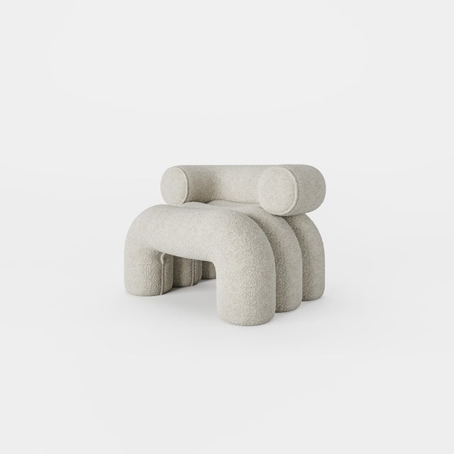 Misty Beige Aurora Armchair by Nelson Araujo For Sale - Image 12 of 14