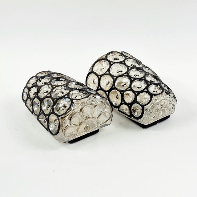 Glass 1960s Mid-Century Modern Glass Wall Light/Sconces From Limburg, Germany - a Pair For Sale - Image 7 of 10