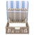 Gillian Chaise Lounge, Heather Tan/Baby Blue Stripe For Sale - Image 12 of 12