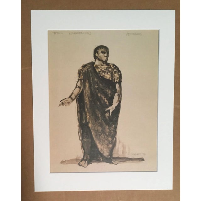 1970s Vintage Stratford Festival Design Folio, "Titus Andronicus" Costume Print For Sale - Image 5 of 5