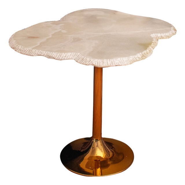 Coffee Table with White Onyx Top from Forzini For Sale