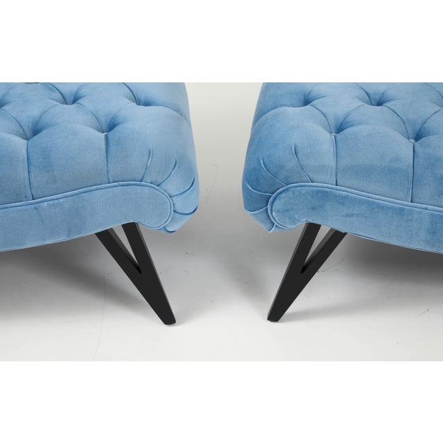 Grosfeld House Grosfeld House Oversized Slipper Chairs 1960's Design For Sale - Image 4 of 14
