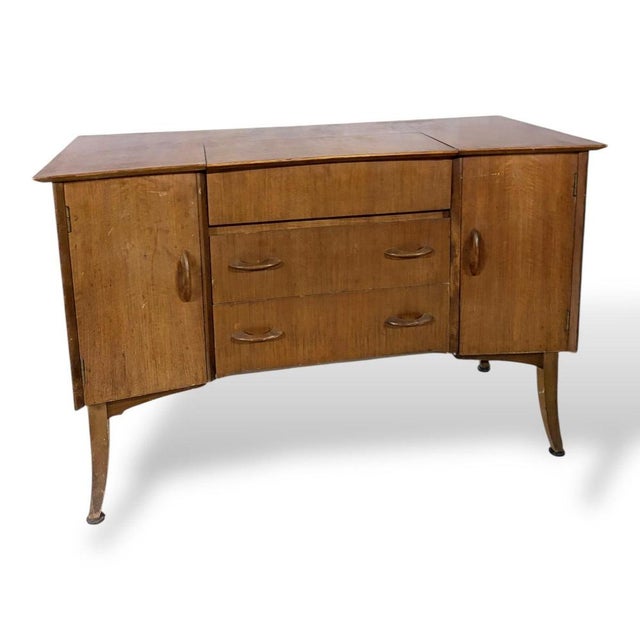 Vintage Wrighton Walnut and Teak Dressing Table, 1960s For Sale - Image 6 of 9
