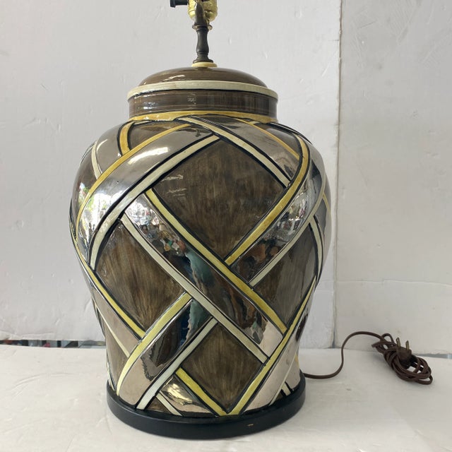 Large 1970s Ceramic Table Lamp For Sale - Image 4 of 9