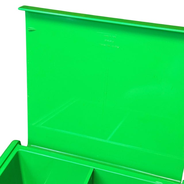Green Plastic Storage Stool by Olaf Von Bohr for Gedy, 1960s For Sale - Image 3 of 18