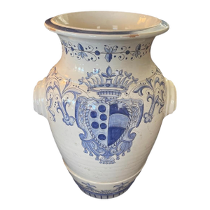 Italian Majolica Medici Crest Vase