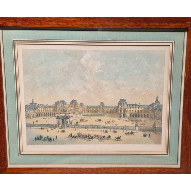 French Country Paris Landmarks: Louvre, Palace Du Louvre, Palace Du Luxembourg ~ Engravings, 1855, Set of 3 For Sale - Image 3 of 10