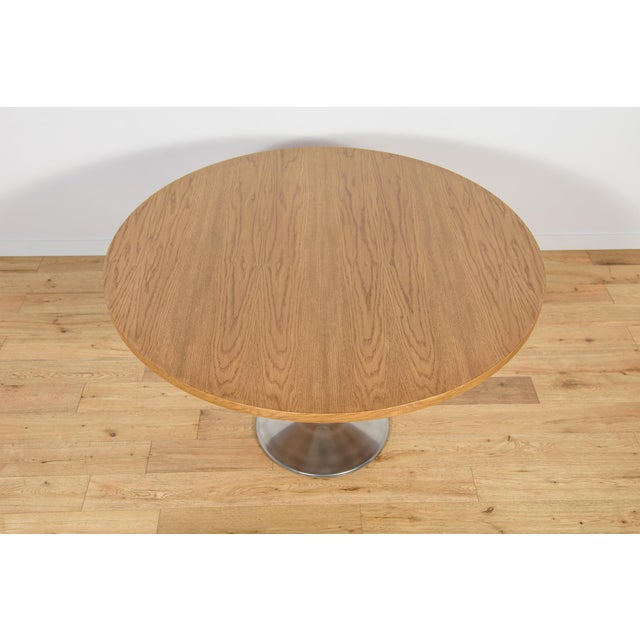 1970s Mid-Century Modern Oak Round Dining Table, Denmark, 1970s For Sale - Image 5 of 11