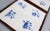 Ceramic Framed Set of 8 Antique 18th C. Dutch Delft Blue & White Floral Tiles Murals Plaques - a Pair For Sale - Image 7 of 10