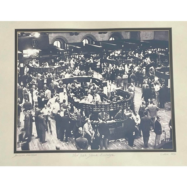 Mid 20th Century Framed Photograph of Stock Market Trading Floor Circa 1952 For Sale - Image 5 of 8
