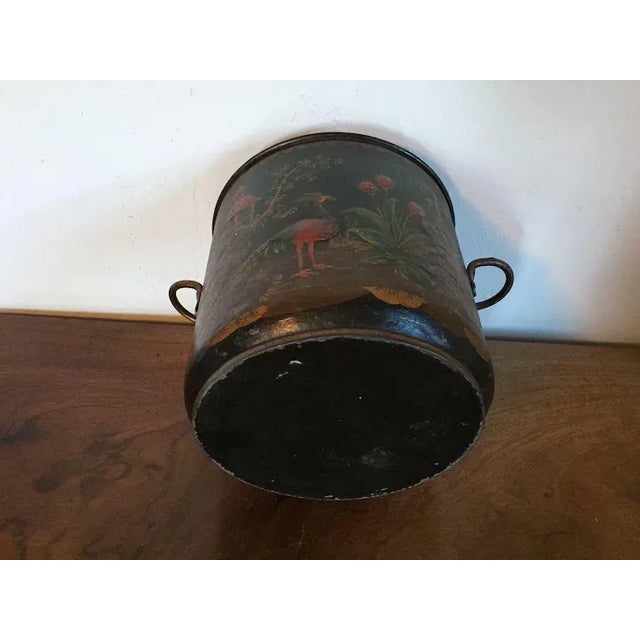 French Louis XV Tole Peinte Cache Pot Plant For Sale - Image 10 of 11