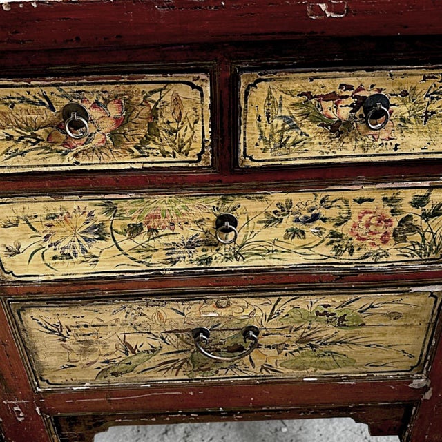 Polychromed Tibetan Cabinet Console Sideboard Circa 1850 For Sale - Image 11 of 18