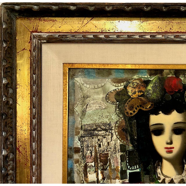 Mid-Century Modern Portrait of a Downcast Young Woman, by Jean Calogero For Sale - Image 3 of 8