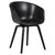 Black Dining Chairs Model AAC22 in Black Stained Oak and Black Silk Aniline Leather from Hay For Sale - Image 8 of 8