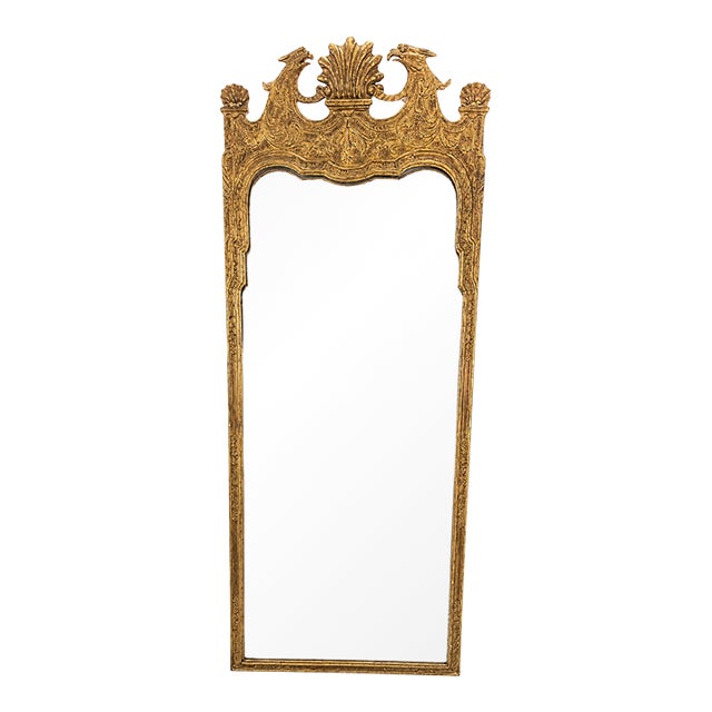 Queen Anne Style Mirror, Mirror Fair Nyc 1990's Style #6657 For Sale