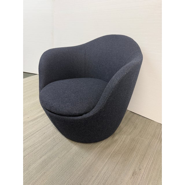 Transitional Hlynur Atlason for Design Within Reach Lína Swivel Chair For Sale - Image 3 of 12