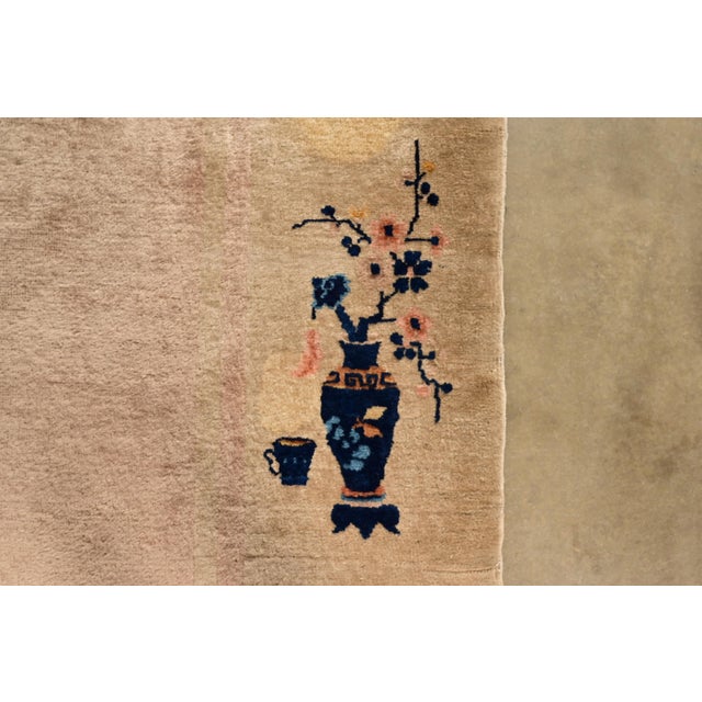 Antique Chinese Art Deco Nichols Hand-Knotted Room Size Wool Rug, Circa 1920s For Sale - Image 9 of 11