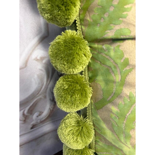 Pair of Custom Venetian Mariano Fortuny Damask Pillows For Sale In Los Angeles - Image 6 of 12