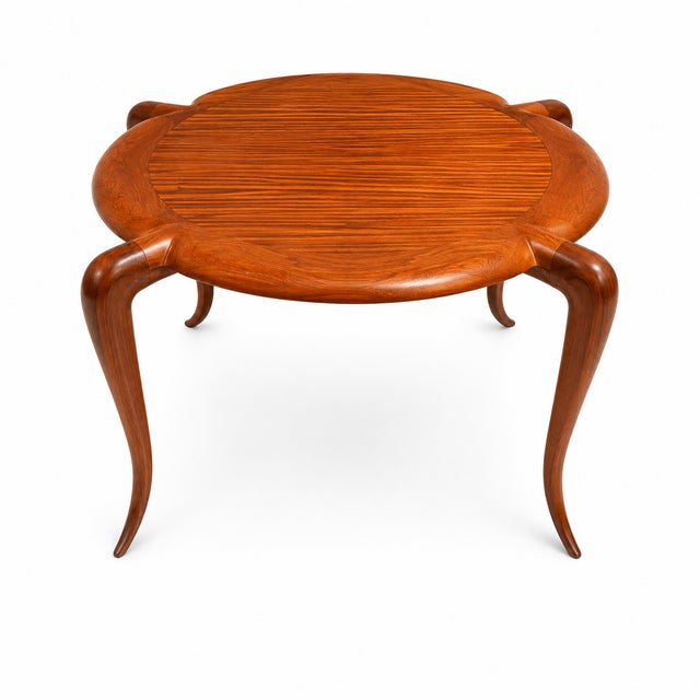 Contemporary Alan Goldberg Attributed Sculptural Wood Occasional Table For Sale - Image 3 of 7