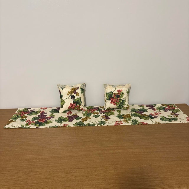 Upcycled Grapevine Table Runner and Accent Pillows For Sale - Image 10 of 12