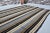 Vintage Turkish Flatweave Kilim Rug - Modernist Wabi-Sabi Striped Wool Rug For Sale - Image 4 of 11