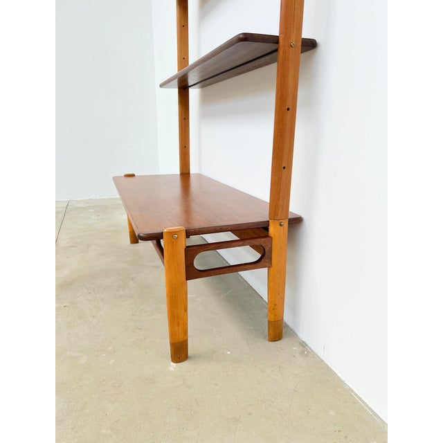 Modular Teak and Beech Wall System attributed to William Watting for Scanflex, Denmark, 1960s For Sale - Image 15 of 17