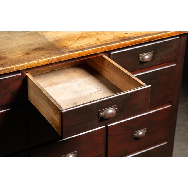 Early 20th Century Apothecary Counter With Drawers and Cupboards For Sale - Image 9 of 14