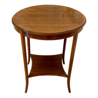 Antique Edwardian Mahogany Lamp Table, 1900s For Sale
