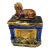 19th Century French Majolica Dog on a Chimney Money Bank For Sale