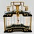 Mid 20th Century Mid-Century Modern Black and Gold Tantalus Decanter Set, Liquor Caddy, Portable Bar For Sale - Image 18 of 18