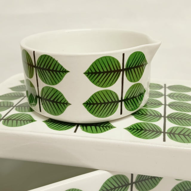 Mid-Century Modern Berså Butter Dish and Creamer Jug ​​by Stig Lindberg Gustavsberg, 1960s, Set of 2 For Sale - Image 3 of 14
