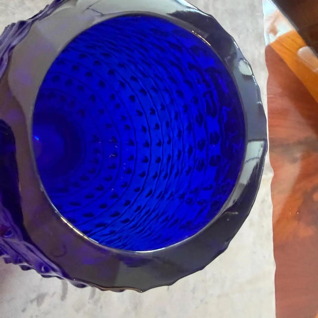 This stunning authentic Roberto Cavalli Casa glass vase is a quintessential piece of early 2000s modern design, featuring...